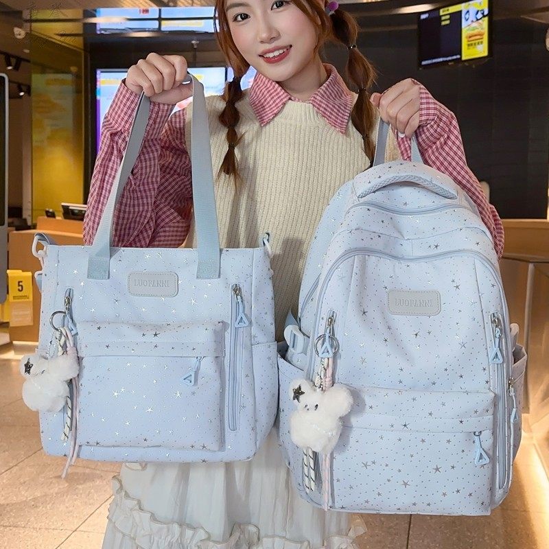 简约书包女初中生高中学院风减负双肩包高颜值大学生可爱少女背包,箱包皮具/热销女包/男包,双肩背包,淘宝优惠券,粉丝福利购,淘宝优惠卷