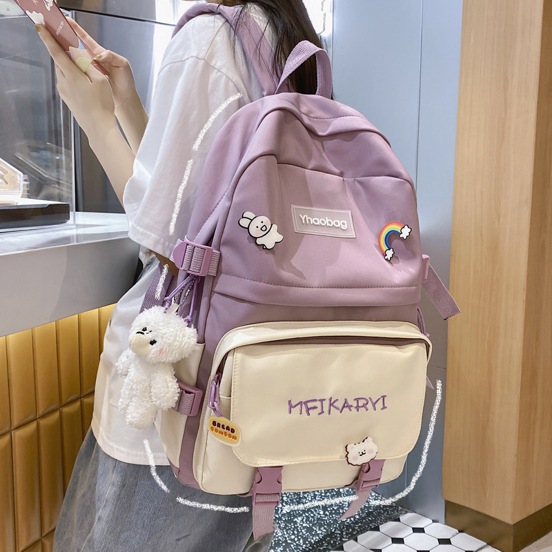 书包女初中生中学生小学生三到六年级少女新款大容量高中生双肩包