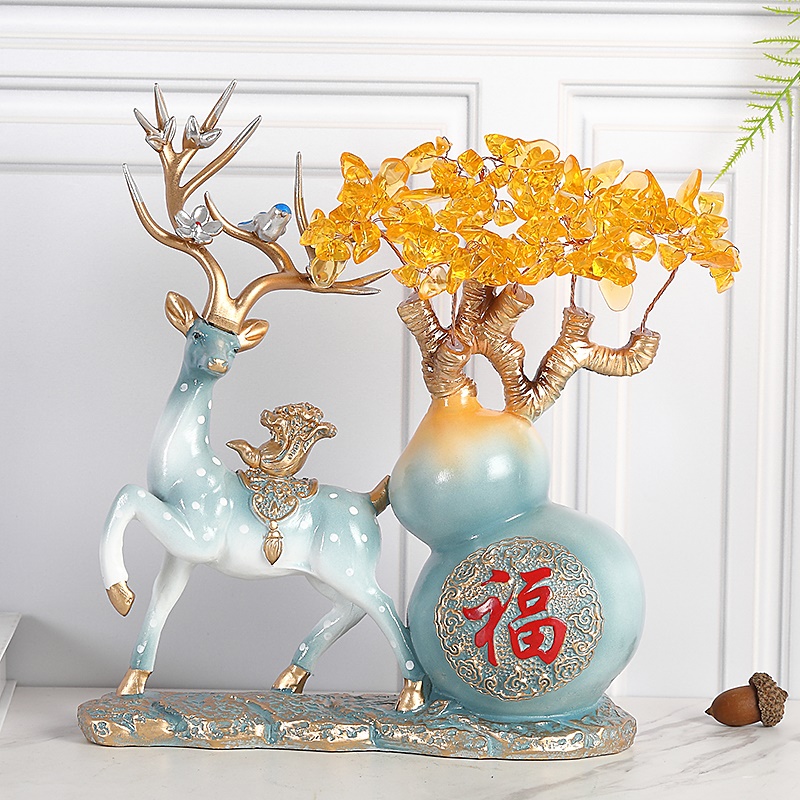 木锐树脂招财存钱罐中式办公室