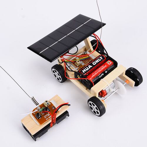 新款儿童科技小制作diy太阳能遥控车小学生科学实验stem教具T119