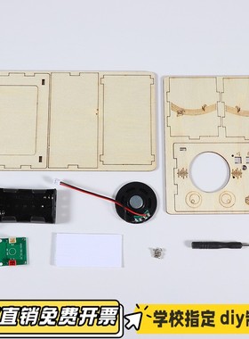 diy手工制作小发明材料留声机科学实验小学生steam科学教具录VB23