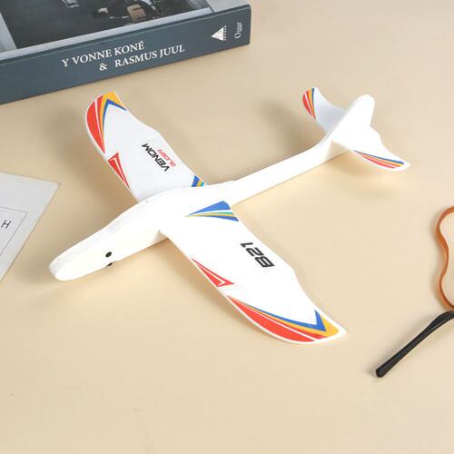 泡沫滑翔机儿童回旋橡皮筋弹射飞机模型航模航空科普教育器材T091