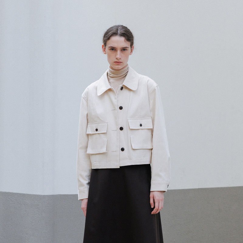 时尚百搭短款工装外套女2024春季洋气高端减龄高级感显高显瘦夹克,女装/女士精品,短外套,淘宝优惠券,粉丝福利购,淘宝优惠卷