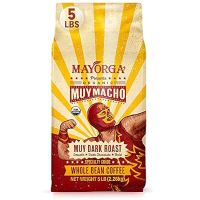 Mayorga Intense Dark Roast Coffee， 5 lb bag - Muy Macho B