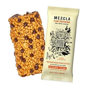 Mezcla Vegan Protein Bars， Gluten Free Snack Made with Pe