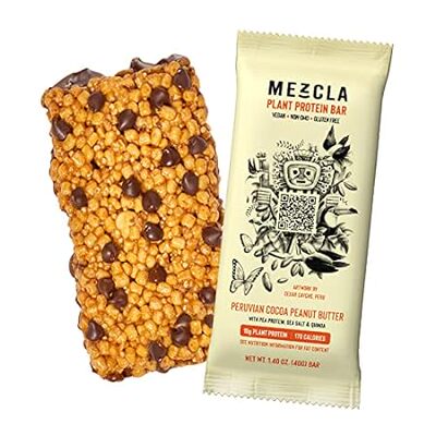 Mezcla Vegan Protein Bars， Gluten Free Snack Made with Pe