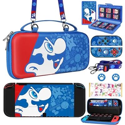 Xinocy for Nintendo Switch OLED 9 in 1 Storage Accessorie