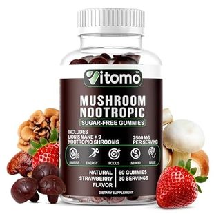Mushroom Gummies - Sugar-Free Strawberry Mushroom Supplem