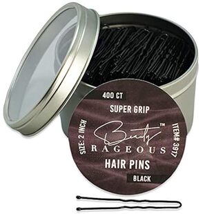 Super Grip - U Shaped Hair Pins - Black - 400 Ct Approx -