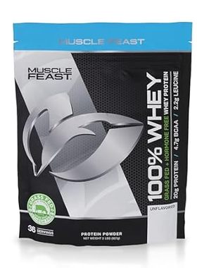 Muscle Feast 100% Grass-Fed Whey Protein， Pastured Raised