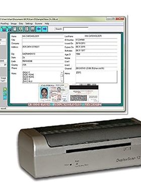 Duplex Medical Insurance Card and ID Card Scanner (w/Scan