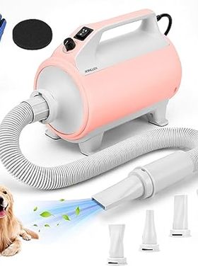 Dog Hair Dryer， 4.3hp Stepless Adjustable Speed High Velo