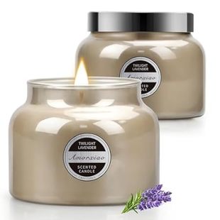2 Pack Candles for Home Scented， Lavender Candle， 17.6 oz
