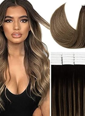 Loxxy Tape in Hair Extensions Human Hair Invisible 100% R