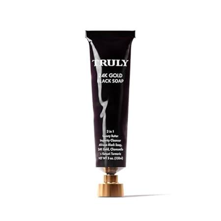 Truly Beauty 24K Gold Black Soap for Face and Body with C