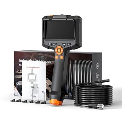Borescope， 4.3 Endoscope Camera with Light， IP67 Waterpr