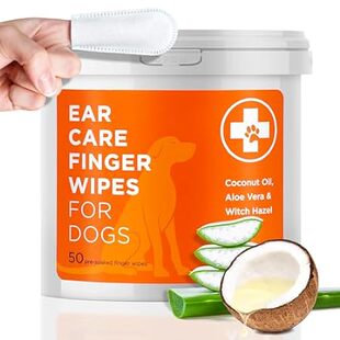 Dog Ear Cleaner Wipes - Cleanser for Dogs - Ear Itching，