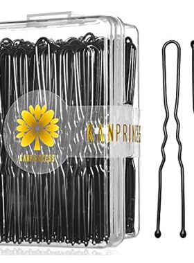 100PCS 2.4Inch U Shaped Hair Pins，Black Bobby Pins for Al