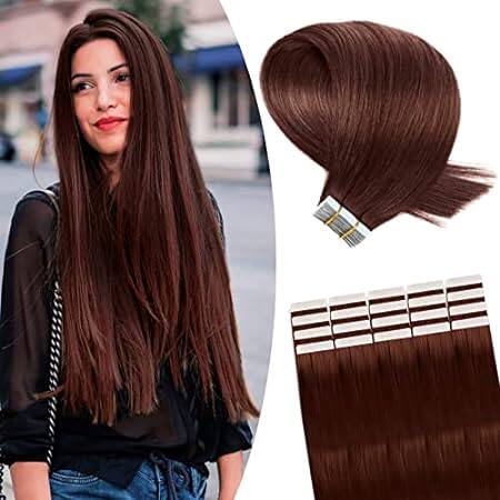 Tape in Hair Extensions Human Hair 14 Inch 20pcs 50g Colo