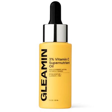 Gleamin 3% Vitamin C Facial Oil - with Cloudberry， Natura