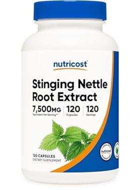 Nutricost Stinging Nettle Root Extract 7500mg， 120 Capsul