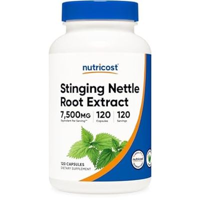 Nutricost Stinging Nettle Root Extract 7500mg， 120 Capsul