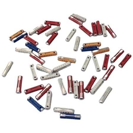 FDXGYH 50pcs Standard Car Fuses Classic Torpedo Shaped Ea