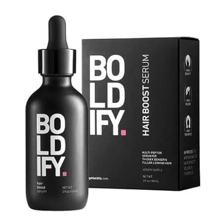 BOLDIFY Hair Growth Serum， 30 Natural Hair Boosters + 4 C