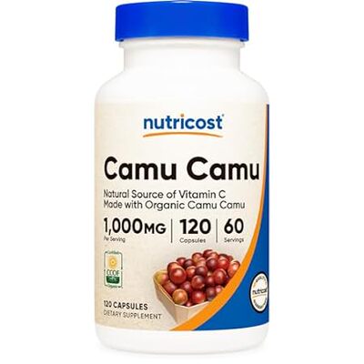 Nutricost Camu Camu 1000mg， 120 Capsule - CCOF Certified