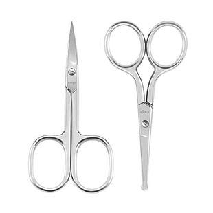 LIVINGO Premium Curved and Rounded Nose Hair Scissors for