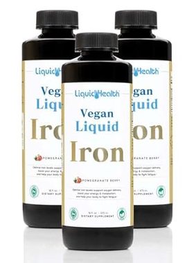 LIQUIDHEALTH Vegan Liquid Iron Supplement with SunActive
