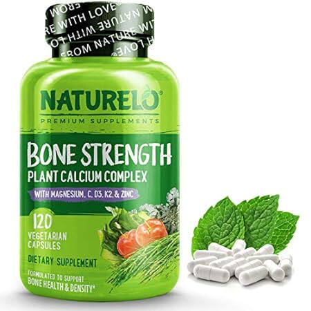 NATURELO Calcium Supplement - Bone Strength with Calcium