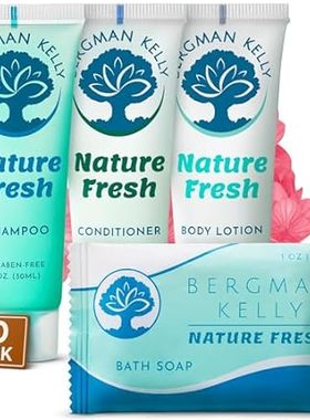 BERGMAN KELLY Hotel Toiletries Bundle (Nature Fresh， 1 oz