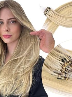 Virgin Microlink Hair Extensions - Human Hair，20inch Micr