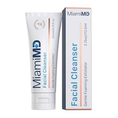 Foaming Facial Cleanser - Gentle Exfoliating Face Wash fo