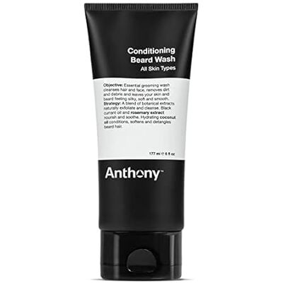 Anthony Conditioning Beard Wash， 6 Fl Oz， Contains Botani