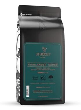 Lifeboost Highlander Grogg Coffee Ground - Low Acid Singl