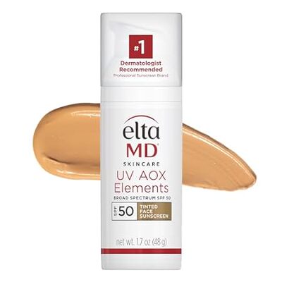 EltaMD UV AOX Elements Tinted Mineral Face Sunscreen， SPF