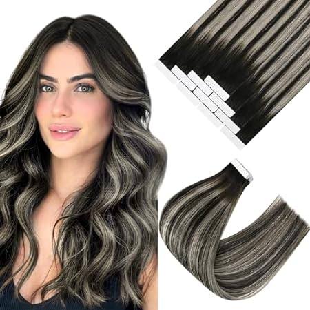 Sunny Hair Tape in Hair Extensions Human Hair Black Ombre