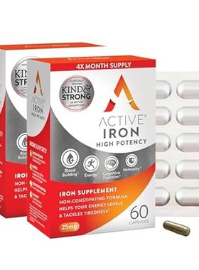 Active Iron High Potency Iron Supplement， Non-Constipatin