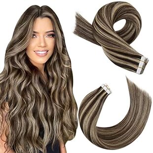 Moresoo Tape in Extensions Highlighted Hair Extensions Ta