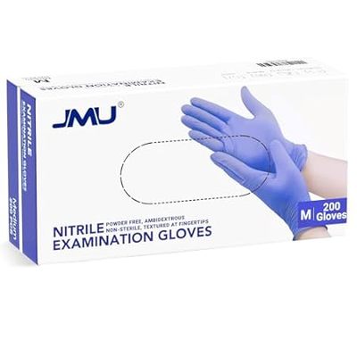 JMU Nitrile Gloves， Gloves Disposable Latex Free Medium，