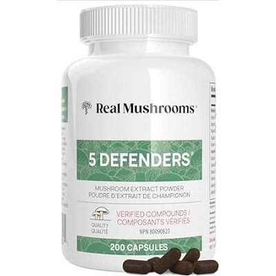 Real Mushrooms 5 Defenders Capsules - Organic Mushroom Ex