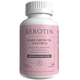 Kerotin Hair Growth Vitamins， Biotin Supplement， DHT Bloc