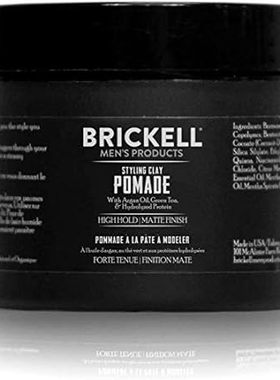 Brickell Men's Products Hair Styling Clay Pomade For Men，