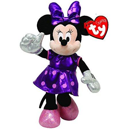 ty beanie babies minnie purple sparkle plush