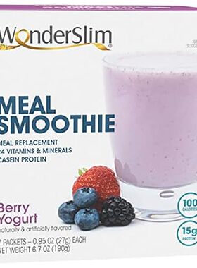 WonderSlim Meal Replacement Smoothie， Berry Yogurt， 15g P