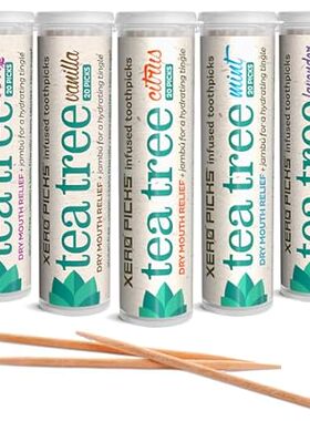 Xero Picks Tea Tree - Infused Flavored Toothpicks for Lon