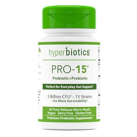 Hyperbiotics Pro 15 Vegan Probiotic Supplement | Time Rel