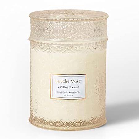 LA JOLIE MUSE Vanilla Coconut Candle， Tropical Candle Sce